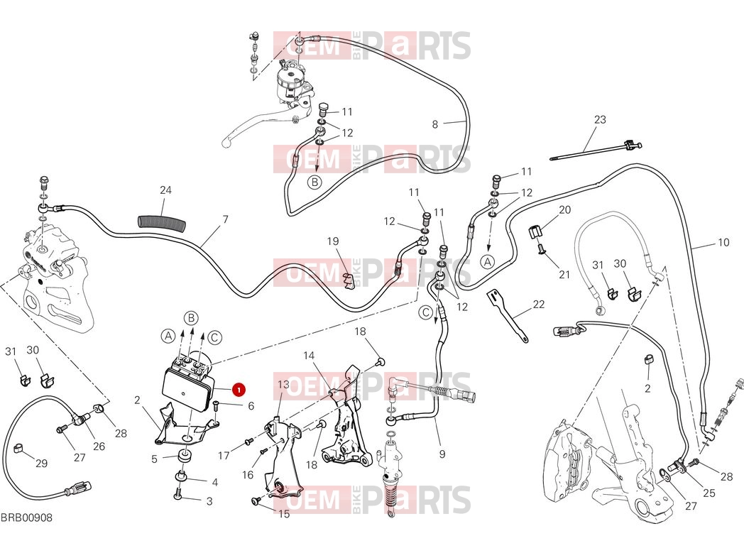 DUCATI 2025 Multistrada V2 Antilock braking system (ABS)