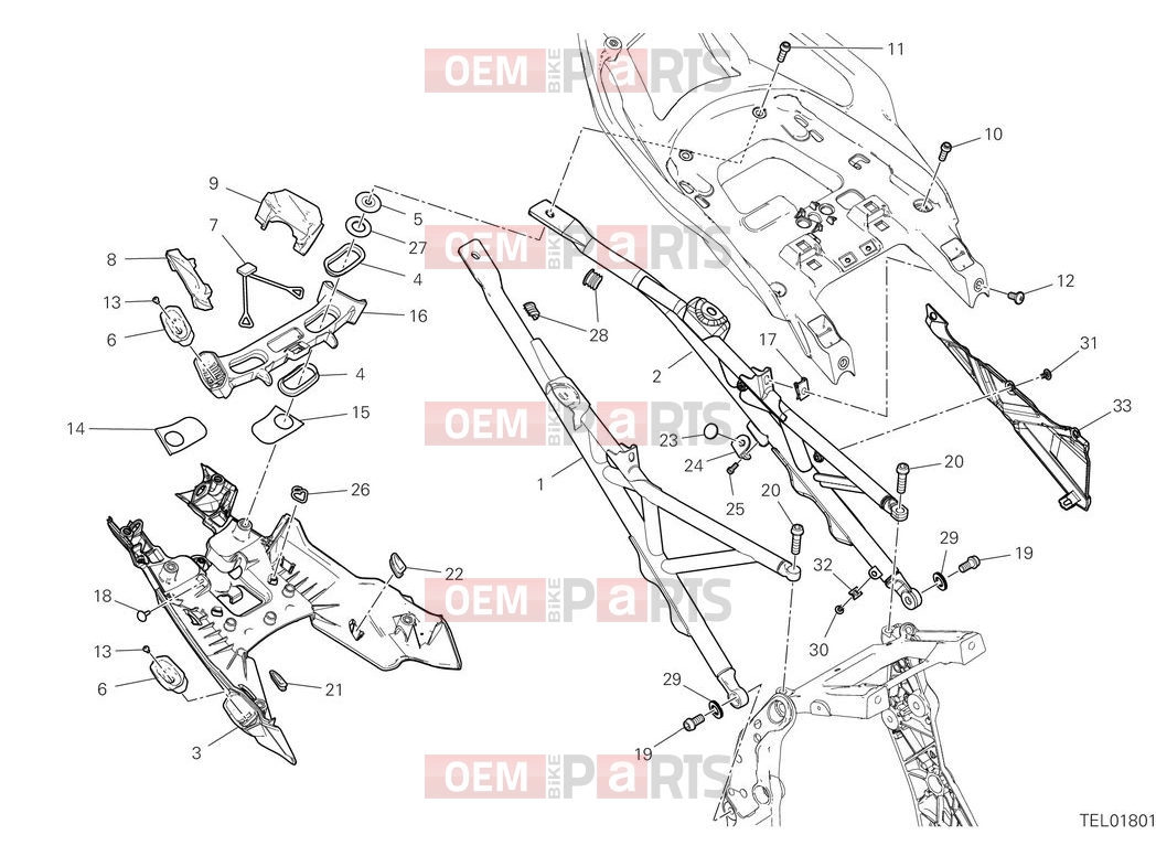 DUCATI 2025 Multistrada V4 Rear subframe