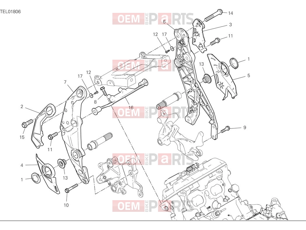 DUCATI 2025 Multistrada V4 Frame plate unit