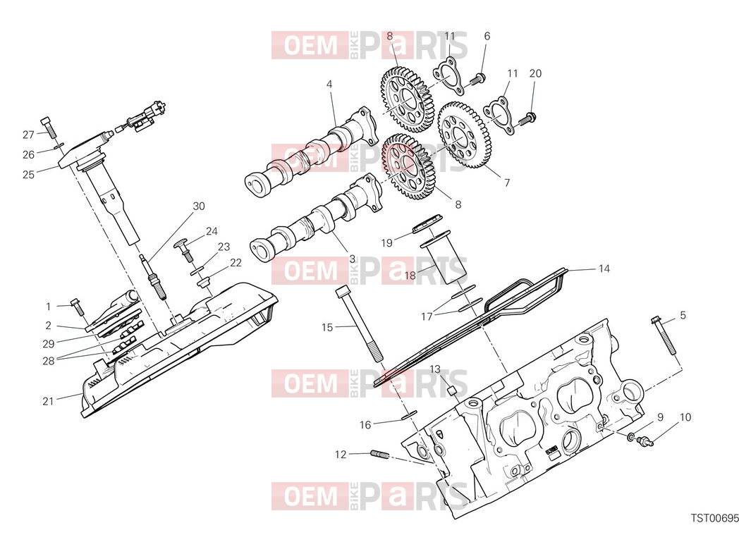 DUCATI 2025 Multistrada V4 Rear head timing system