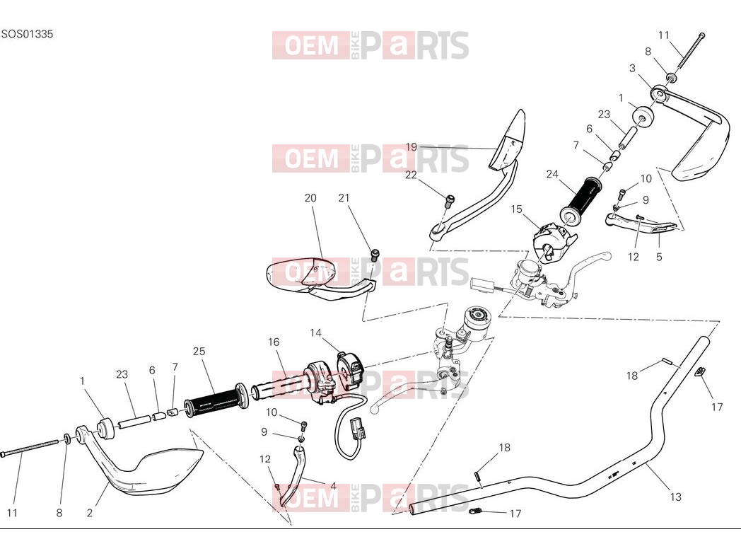DUCATI 2025 Multistrada V4 Handlebar & controls