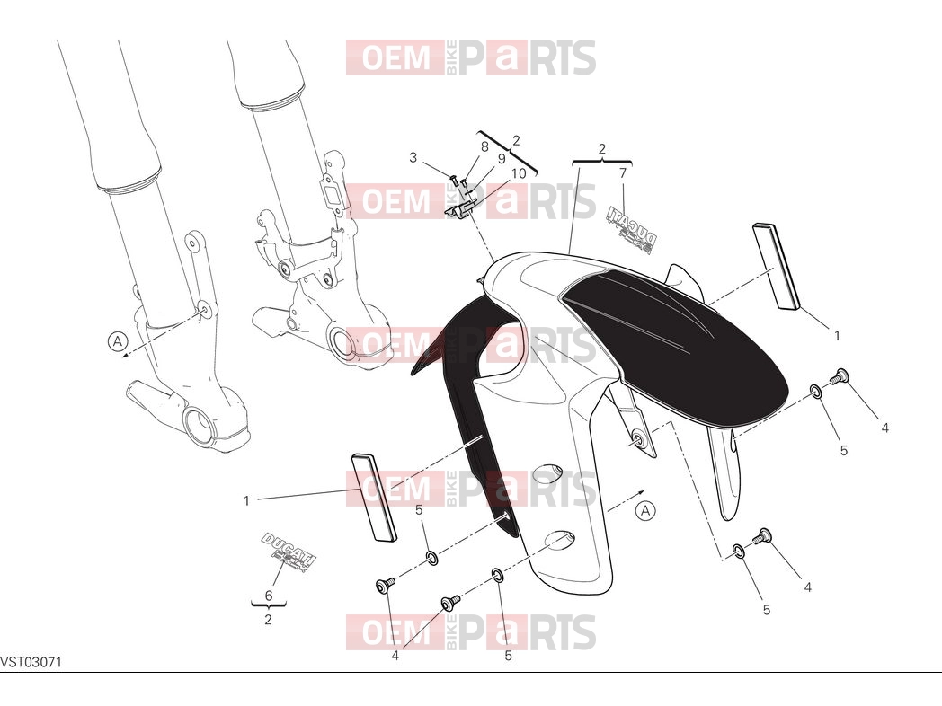DUCATI 2025 Multistrada V4 Front mudguard