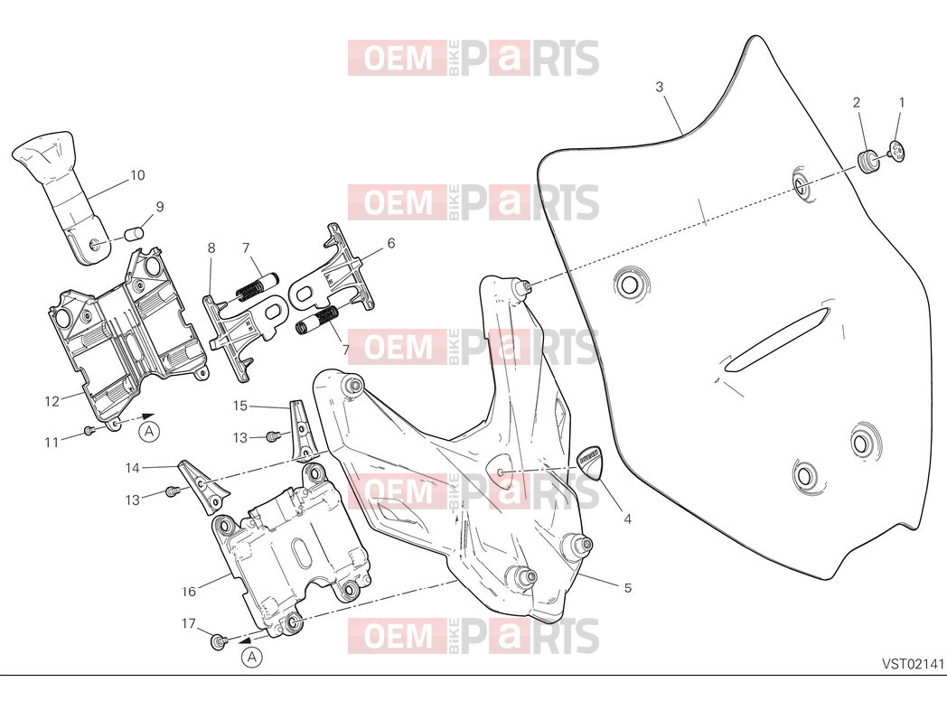 DUCATI 2025 Multistrada V4 Rally Windshield
