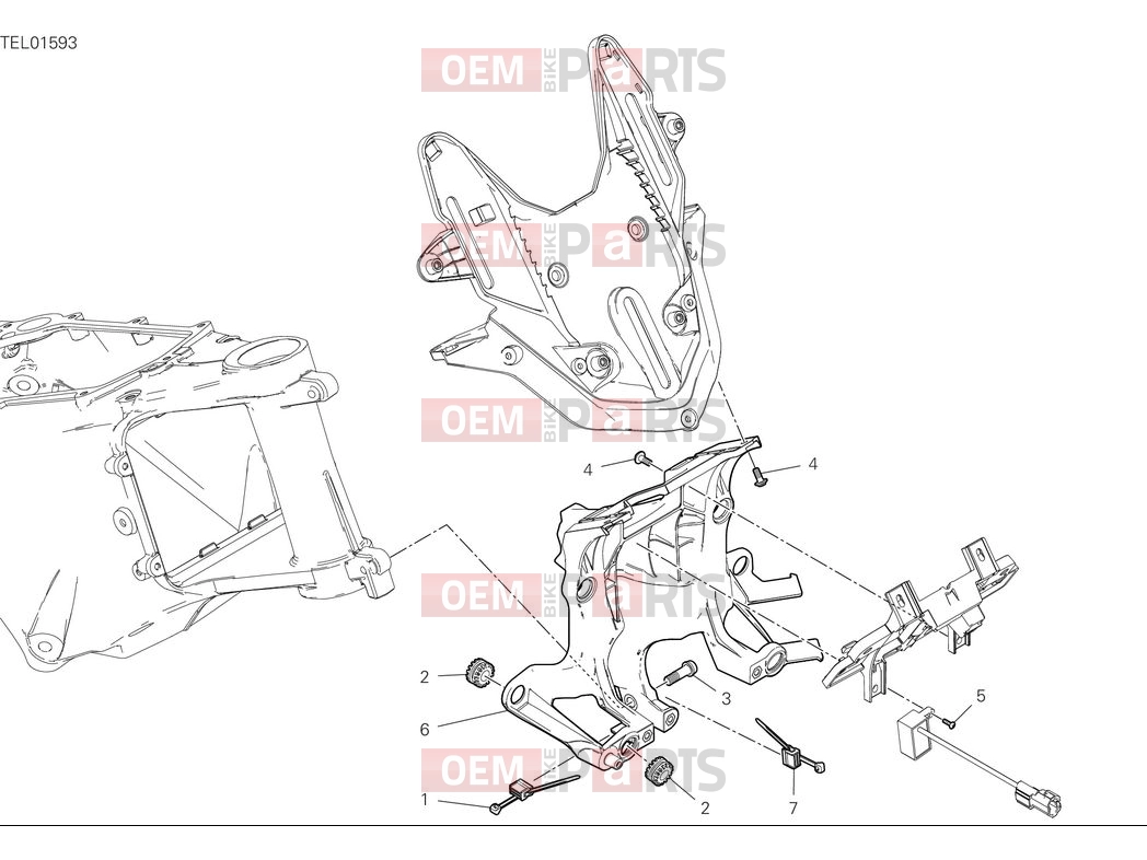 DUCATI 2025 Multistrada V4 Rally Front subframe