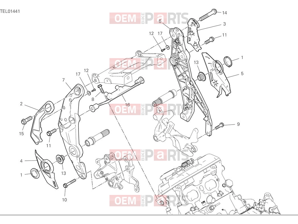 DUCATI 2025 Multistrada V4 Rally Frame plate unit
