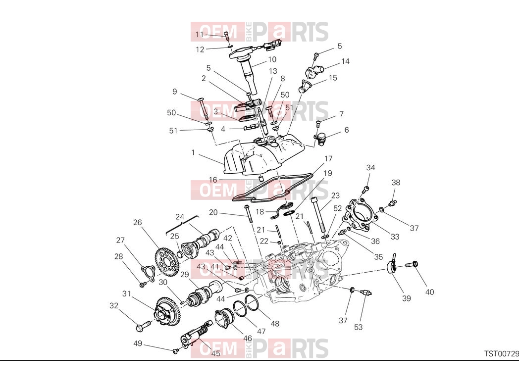 DUCATI 2025 Multistrada V2 S Vertical head timing