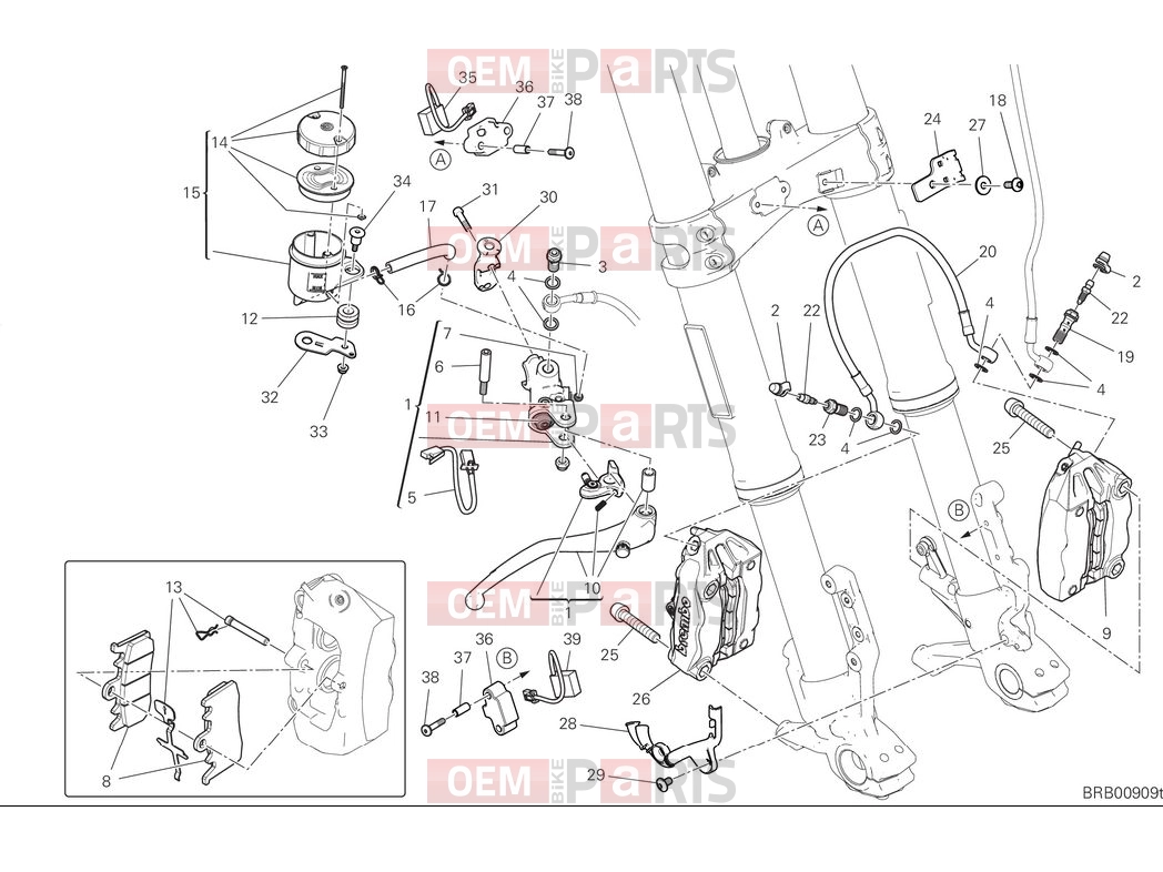 DUCATI 2025 Multistrada V2 S Front brake system