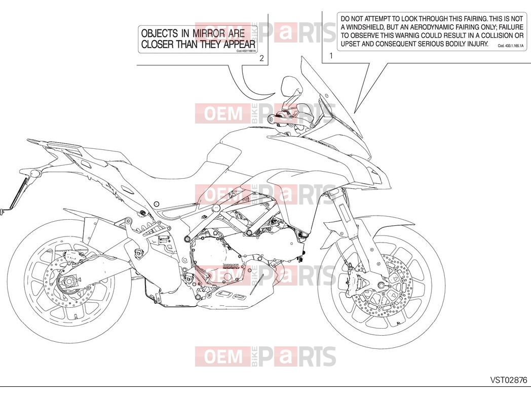 DUCATI 2025 Multistrada V2 S Warning label (1)