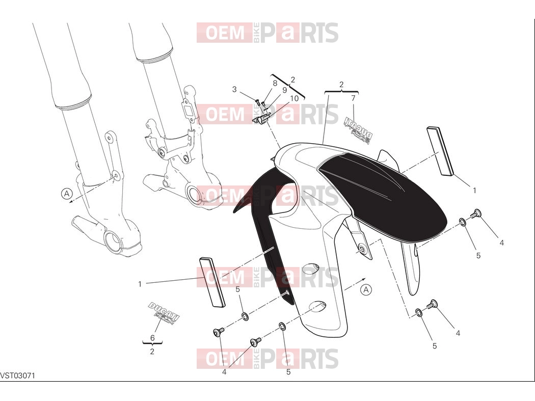 DUCATI 2025 Multistrada V4 S Front mudguard