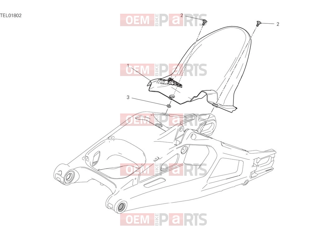 DUCATI 2025 Multistrada V4 S Rear mudguard