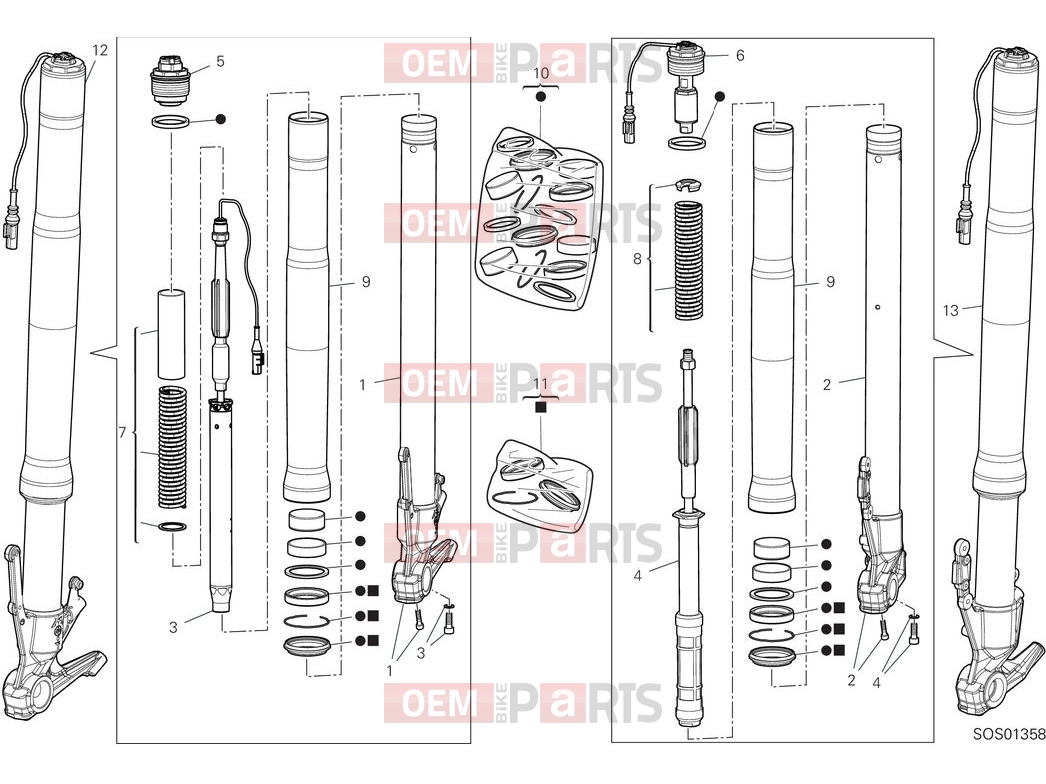 DUCATI 2025 Multistrada V4 S Front fork (Asia)