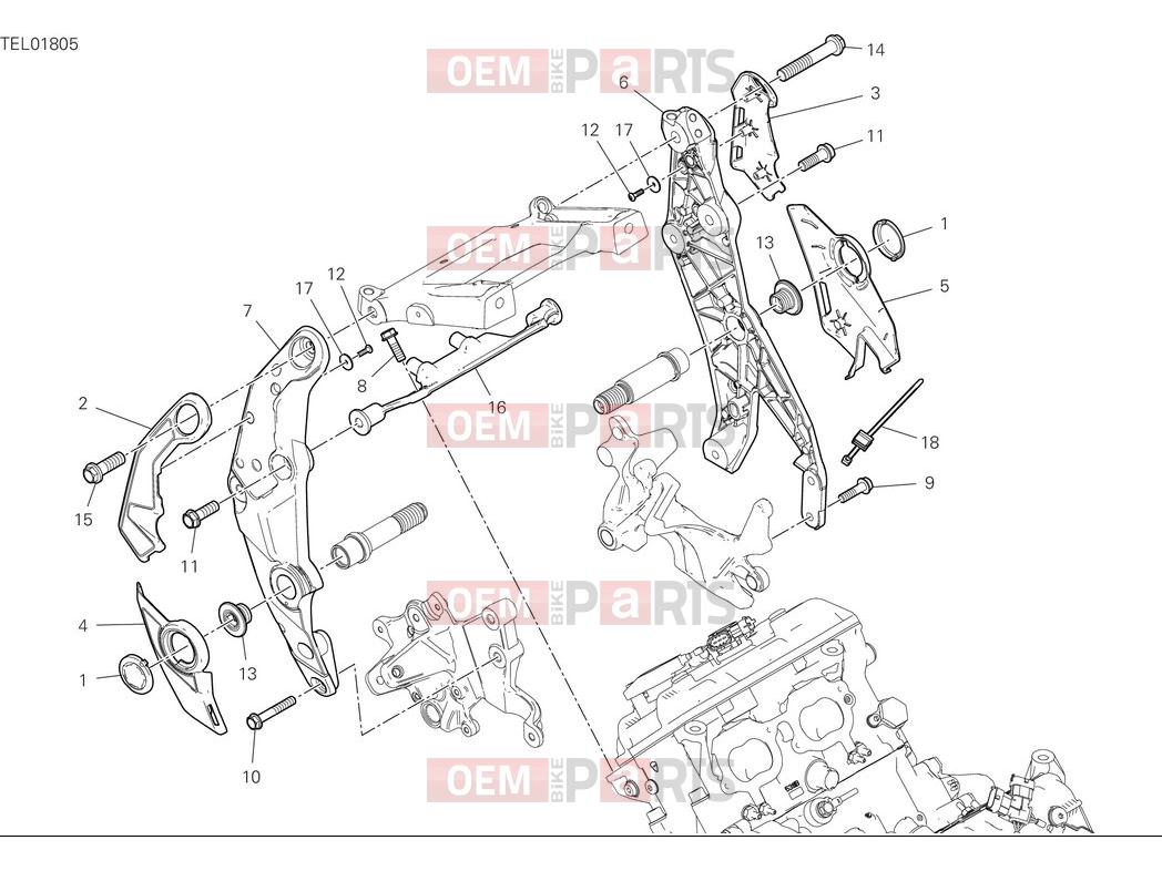 DUCATI 2025 Multistrada V4 S Frame plate unit