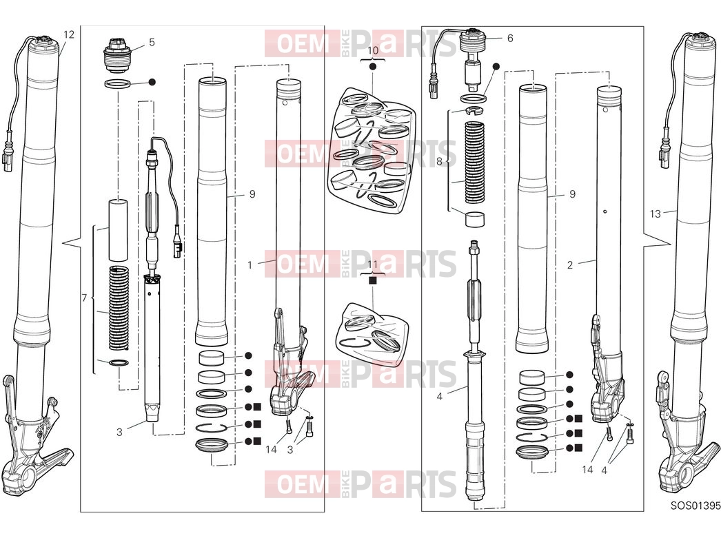 DUCATI 2025 Multistrada V4 S Front fork (international)