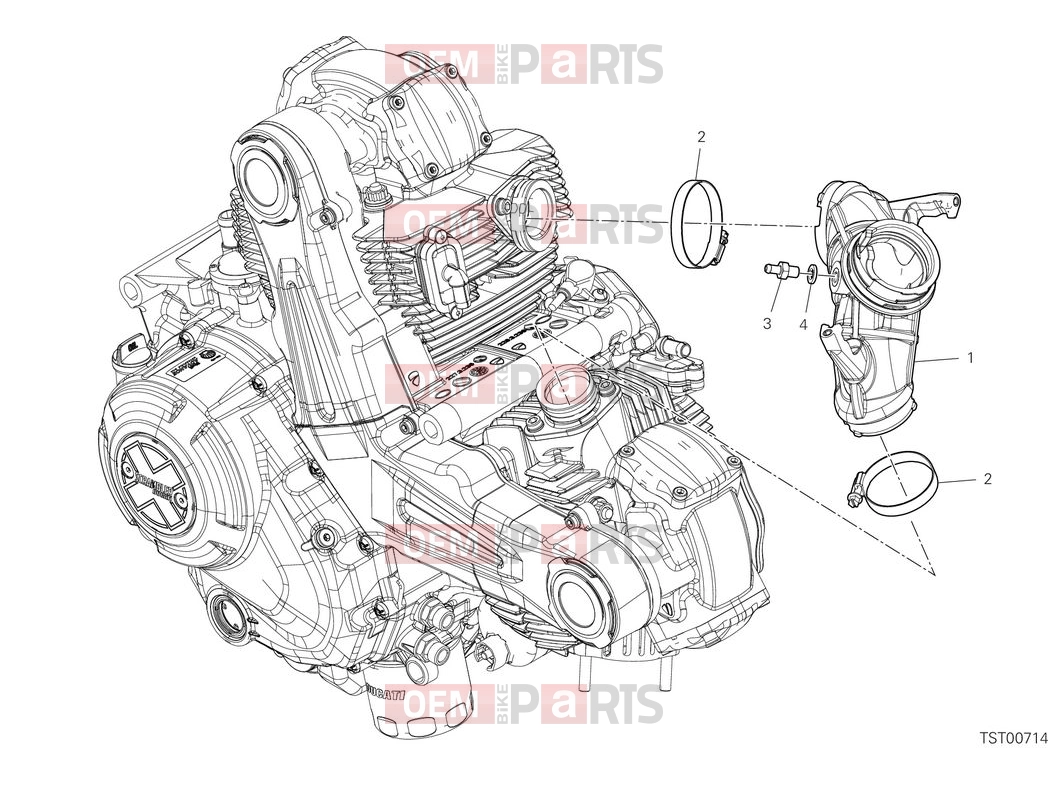 DUCATI 2025 Scrambler Nightshift Intake manifold