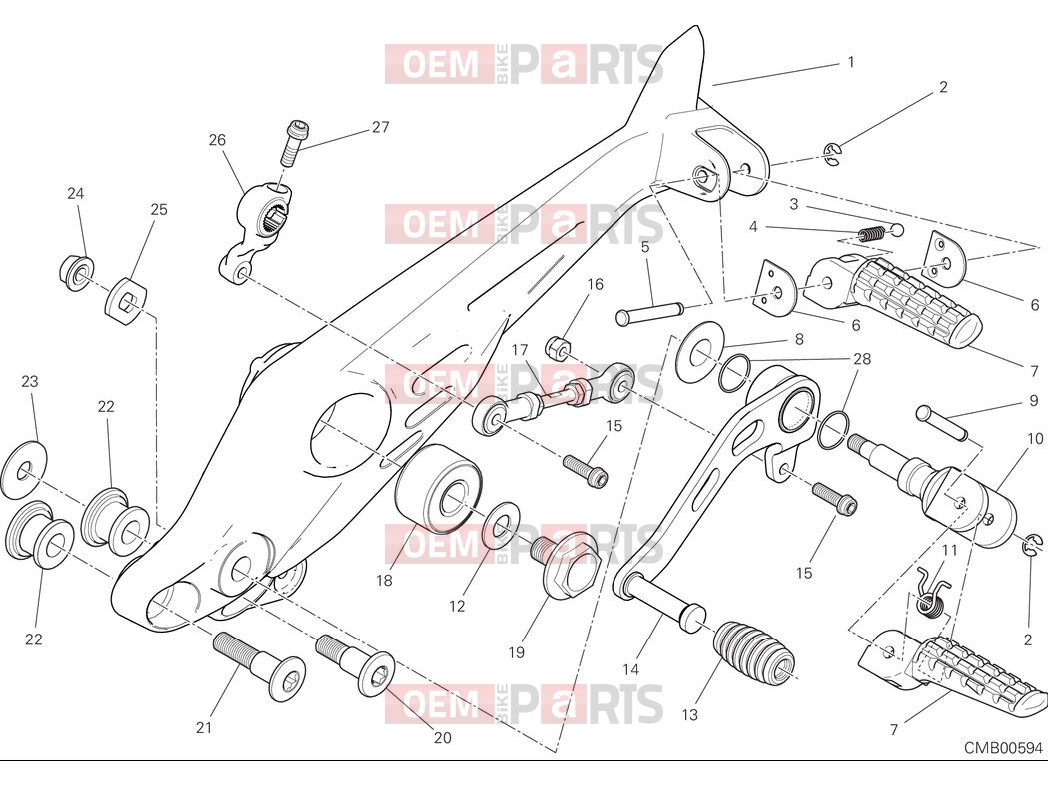 DUCATI 2025 Scrambler Nightshift Left footrests