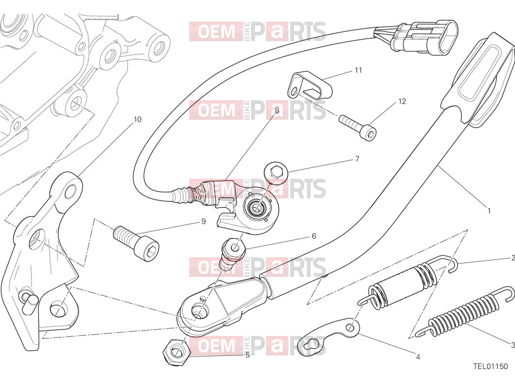 DUCATI 2025 Scrambler Nightshift Side stand