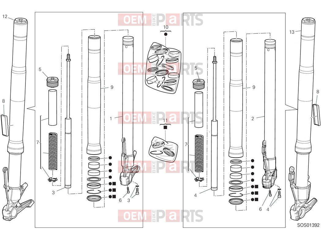 DUCATI 2025 Streetfighter V2 Front fork