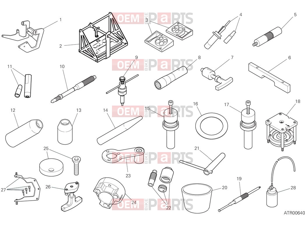 DUCATI 2025 Streetfighter V2 Workshop service tools - engine