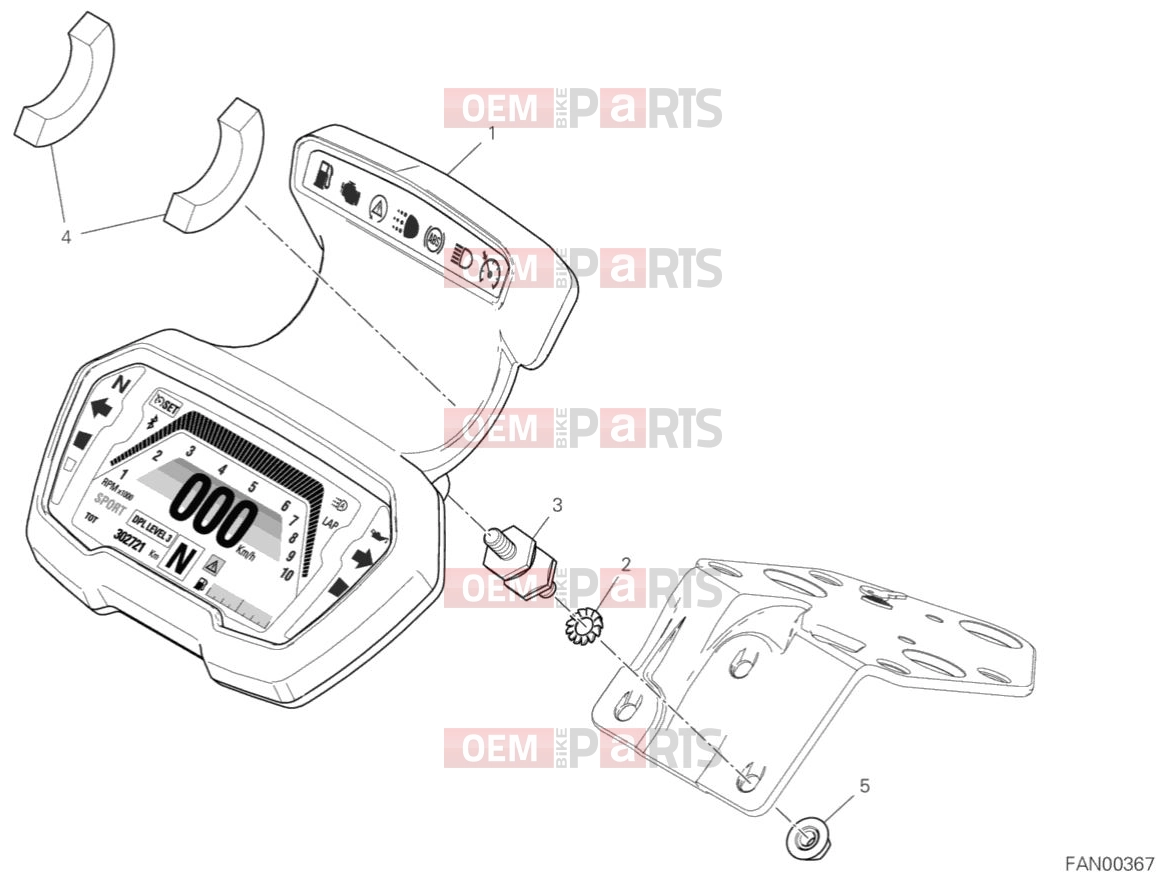 DUCATI 2019  Diavel 1260 INSTRUMENT PANEL