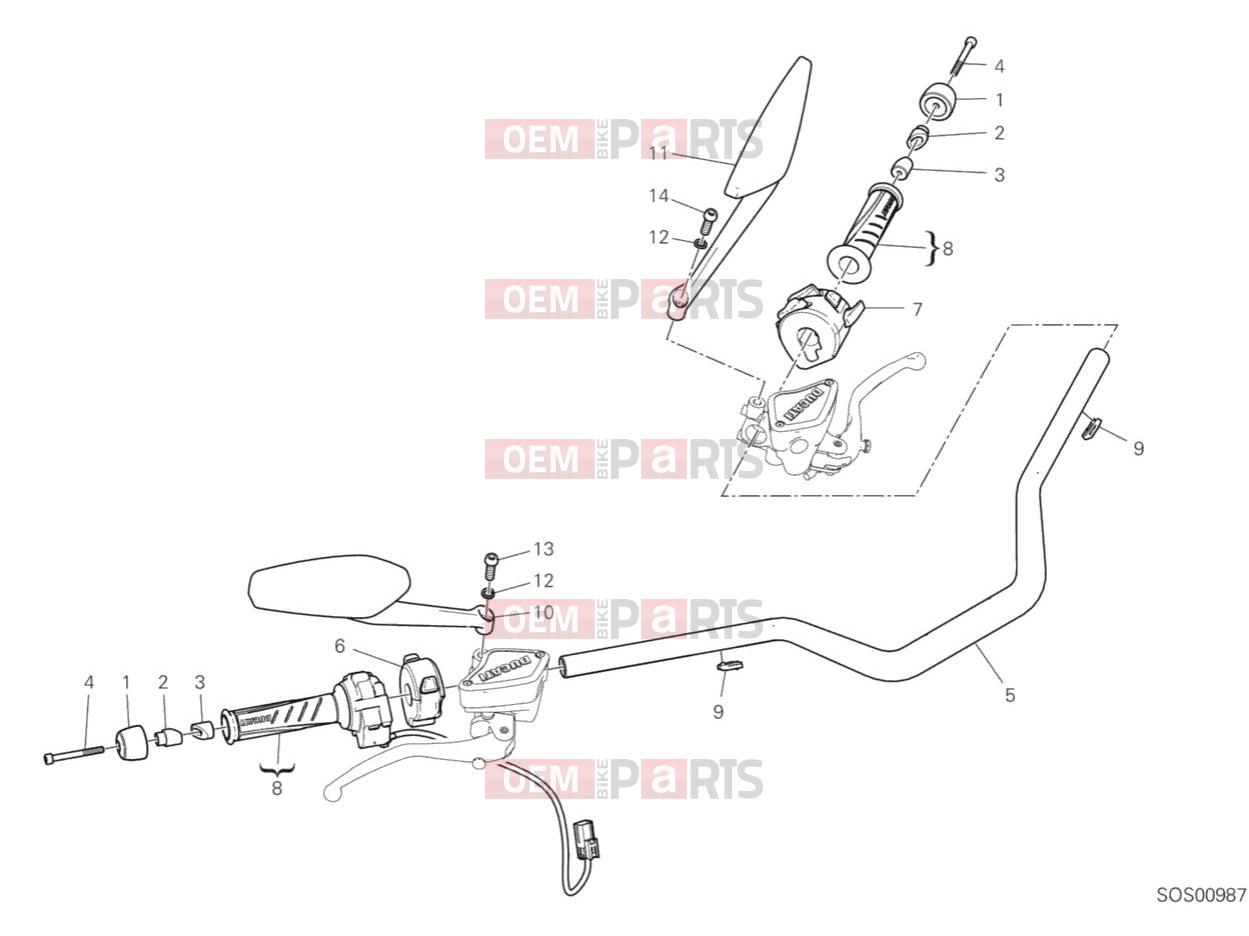 DUCATI 2019  Diavel 1260 HANDLEBAR