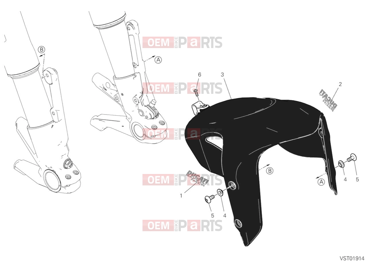 DUCATI 2019  Diavel 1260 FRONT MUDGUARD