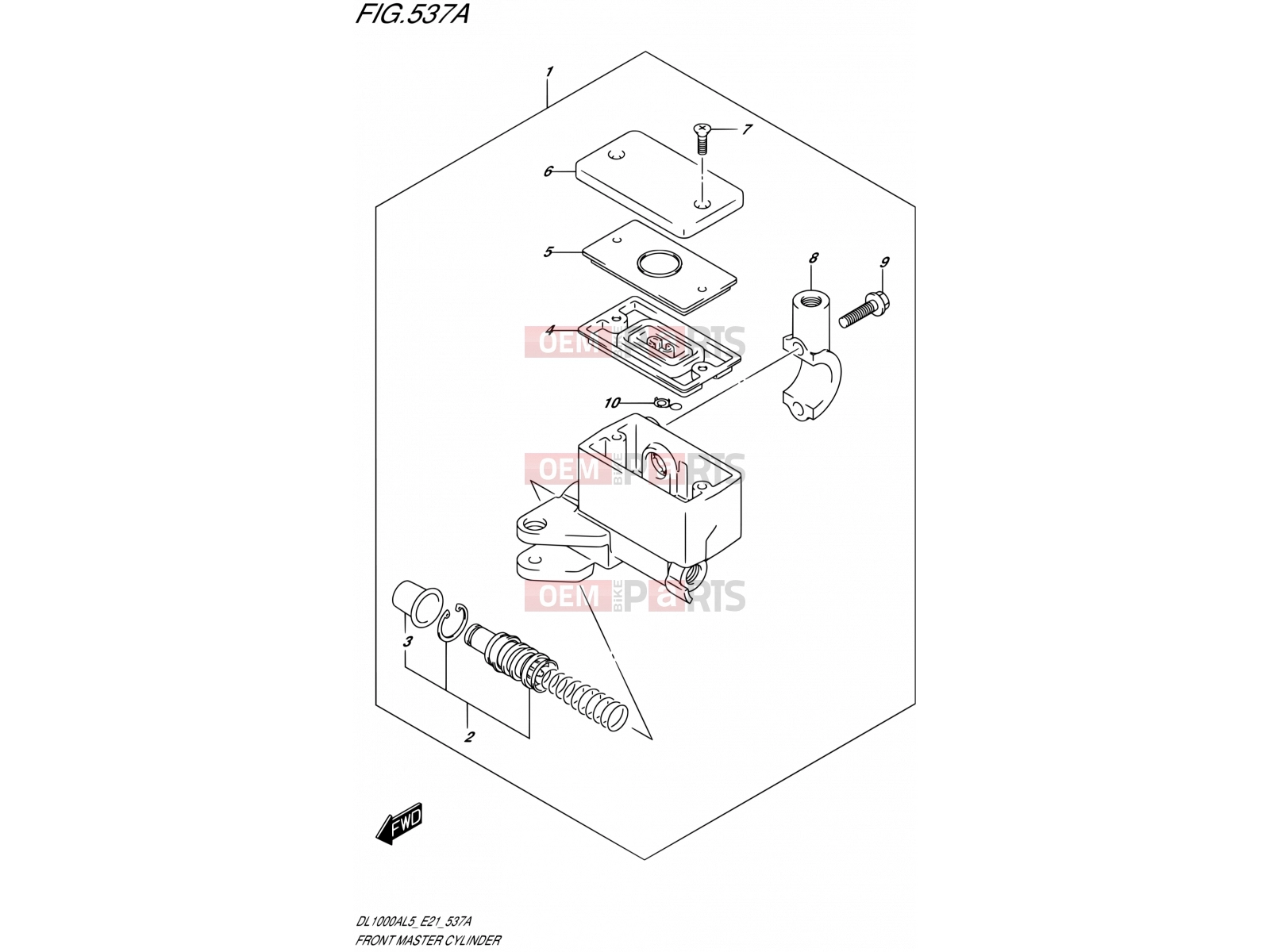 SUZUKI DL1000A L5 (2015) V-Strom (E21) 537A - FRONT MASTER CYLINDER