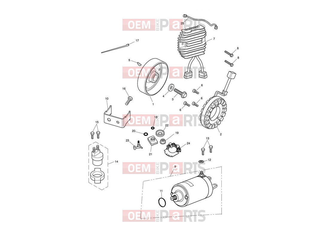 Triumph 2013 SPRINT GT Starter & Alternator
