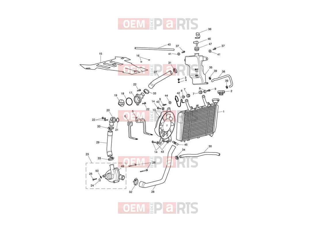 Triumph 2013 SPRINT GT Cooling System