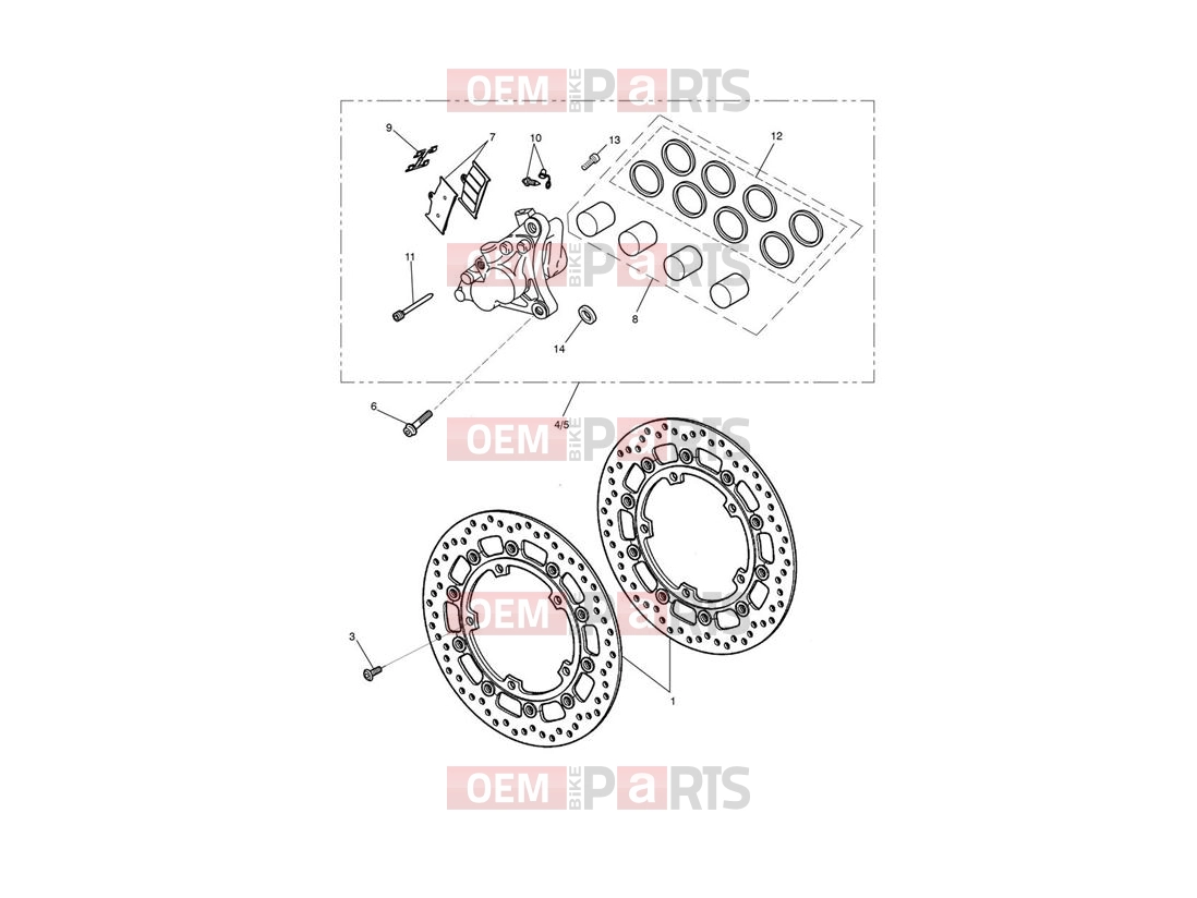 Triumph 2013 SPRINT GT Front Brake Caliper & Discs