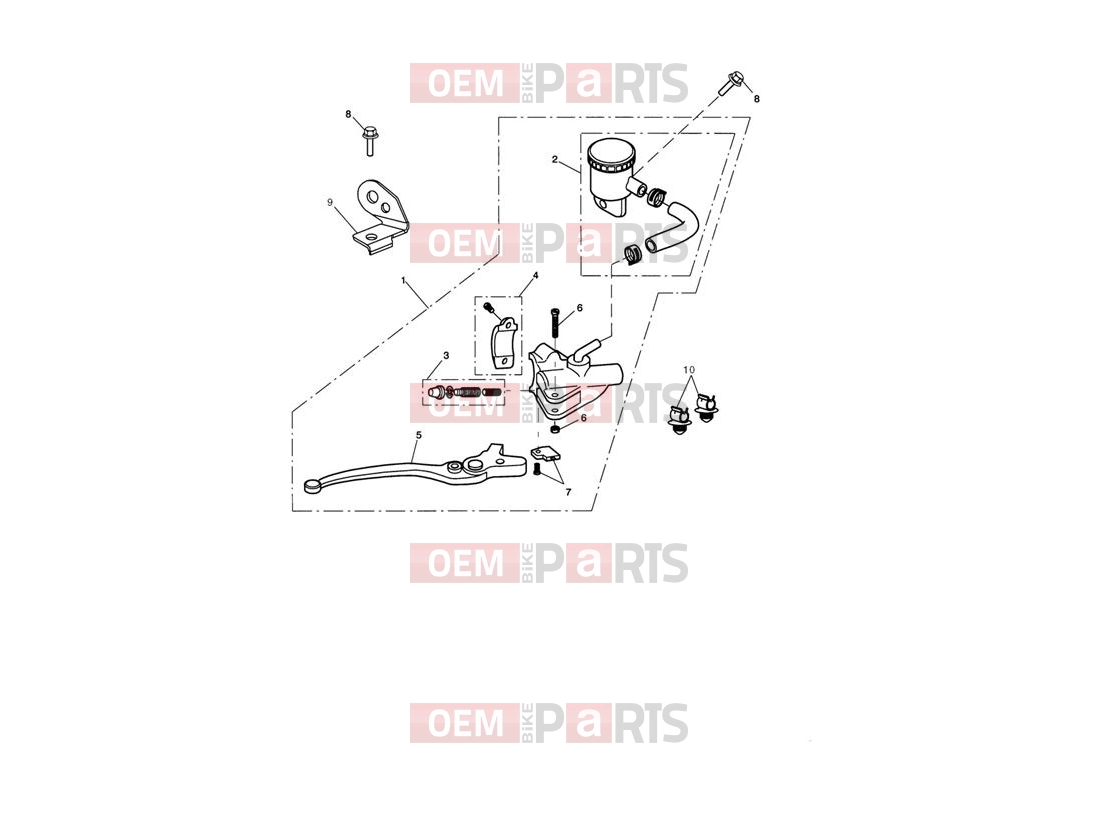 Triumph 2013 SPRINT GT Front Brake Master Cylinder...