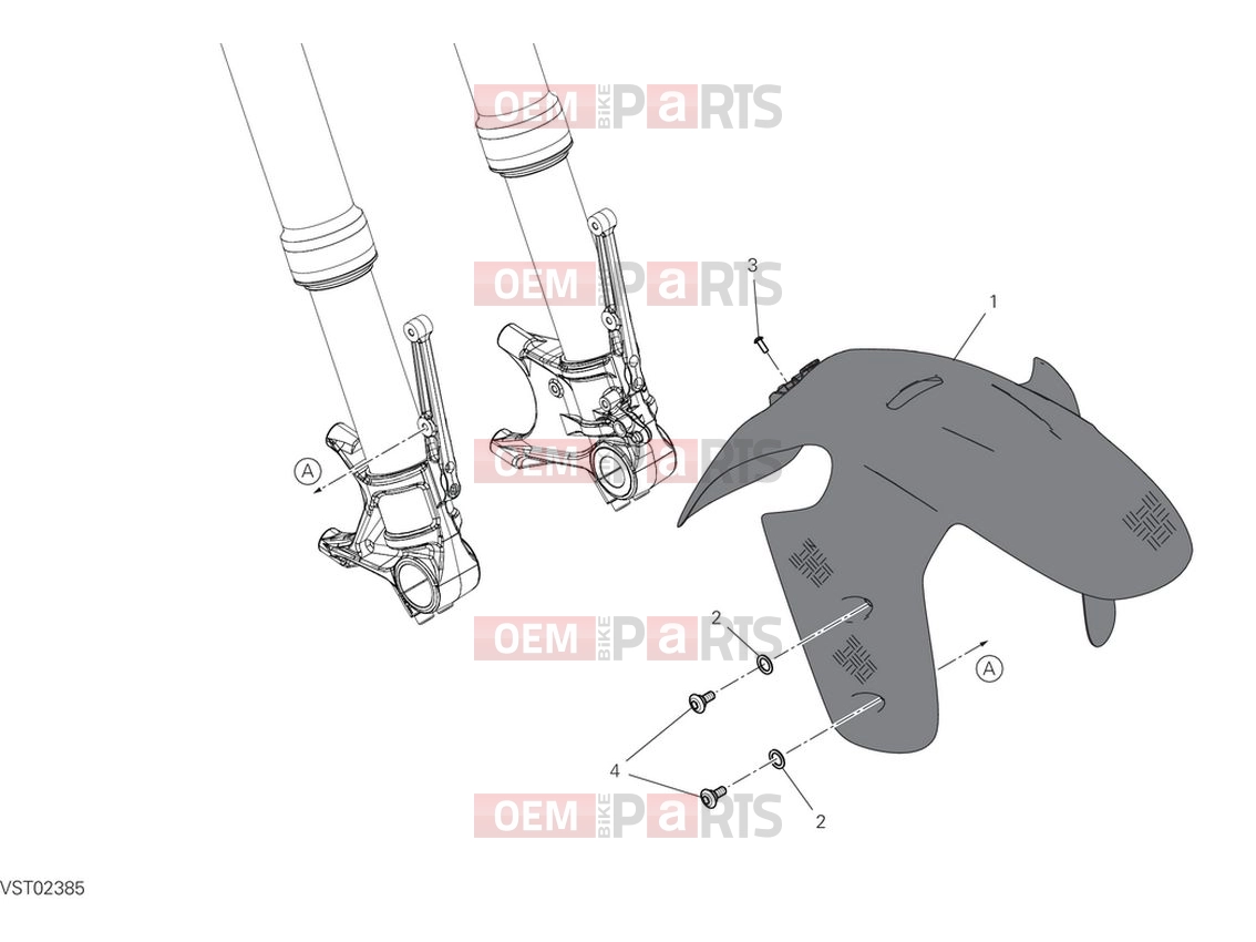 DUCATI 2024 Multistrada V4 Pikes Peak Front mudguard