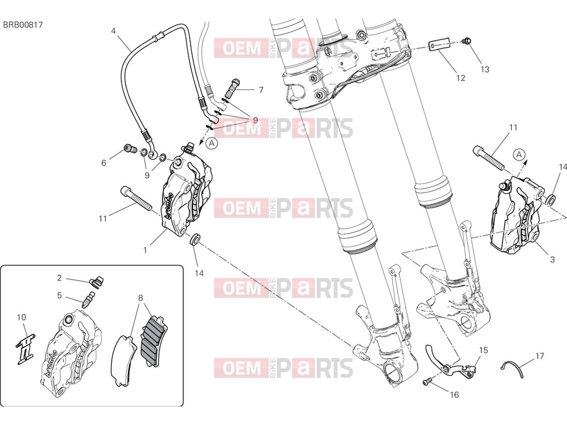 DUCATI 2024 Multistrada V4 Pikes Peak Front brake system