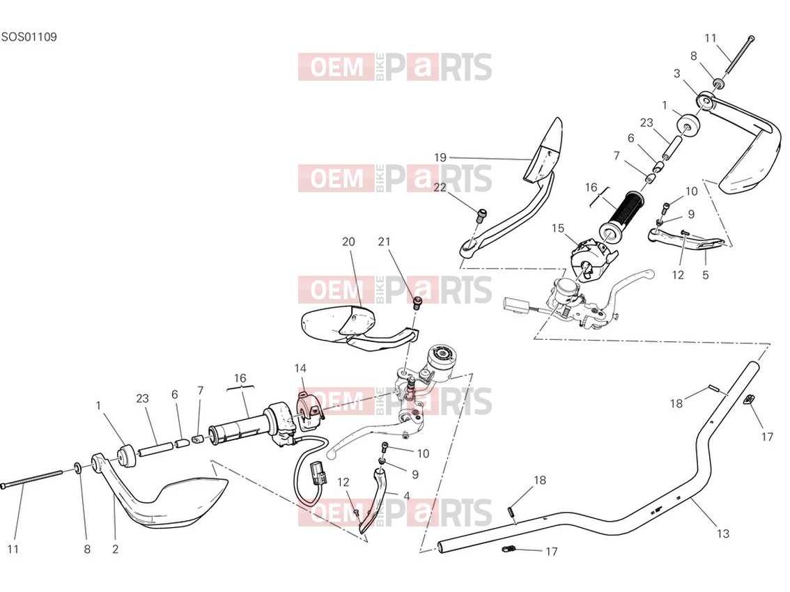 DUCATI 2024 Multistrada V4 Pikes Peak Handlebars