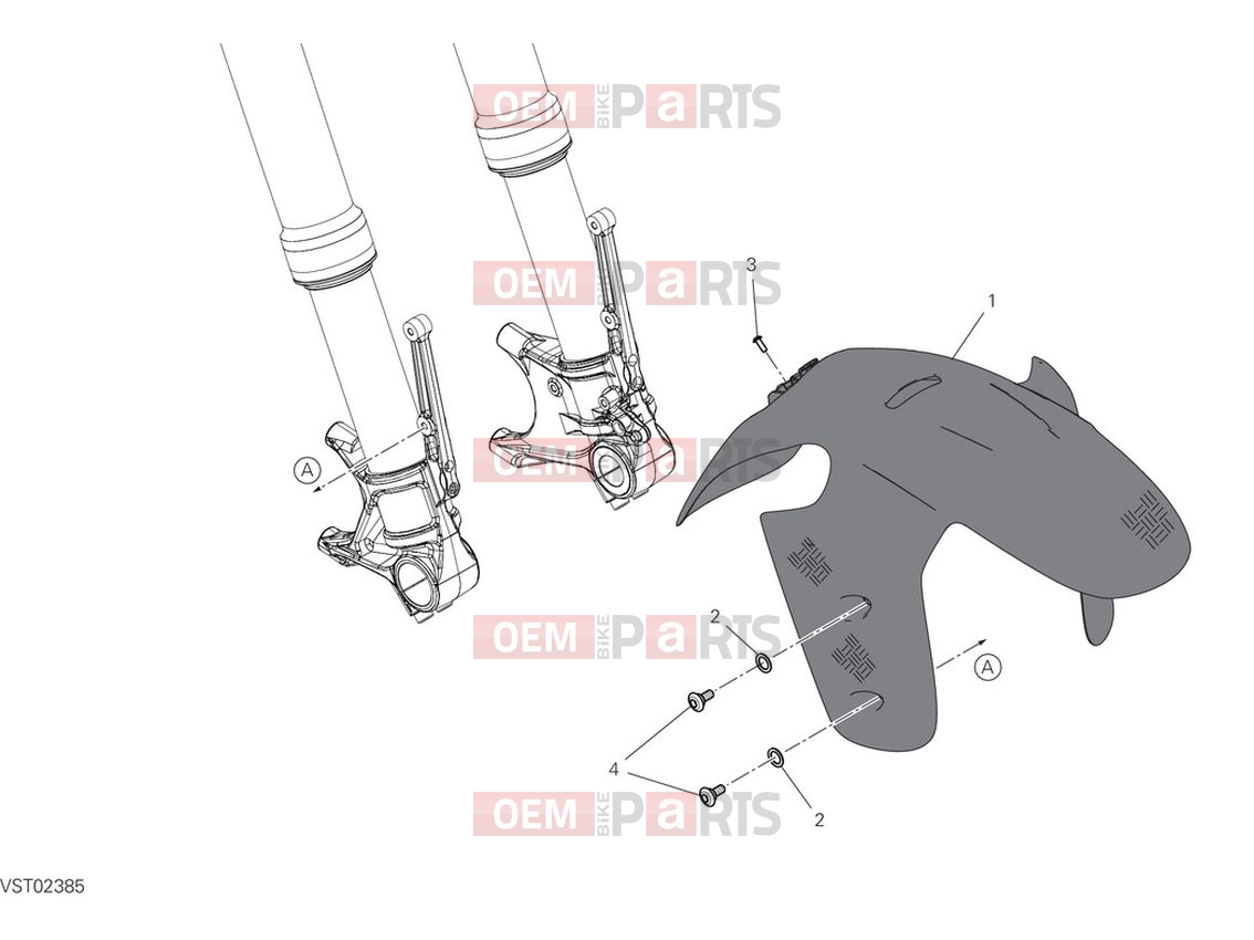 DUCATI 2022 Multistrada V4 Pikes Peak Front Mudguard