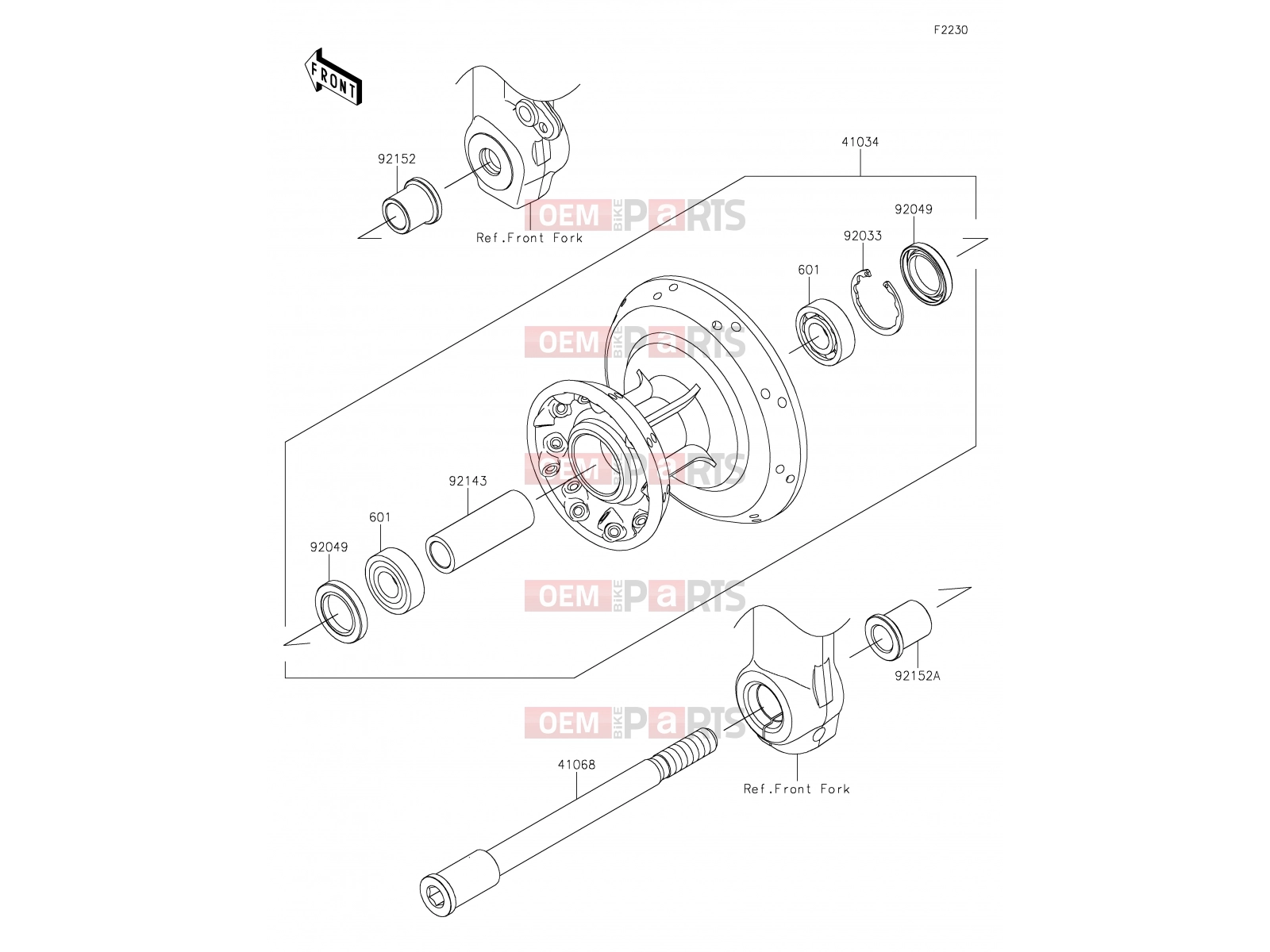 KAWASAKI 2021 36 Front Hub