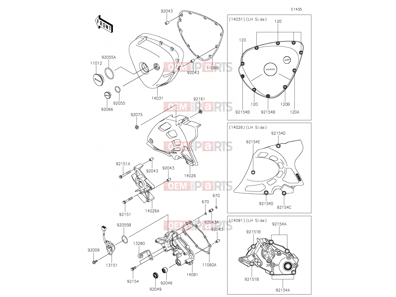 KAWASAKI 2021 17 Left Engine Cover(s)