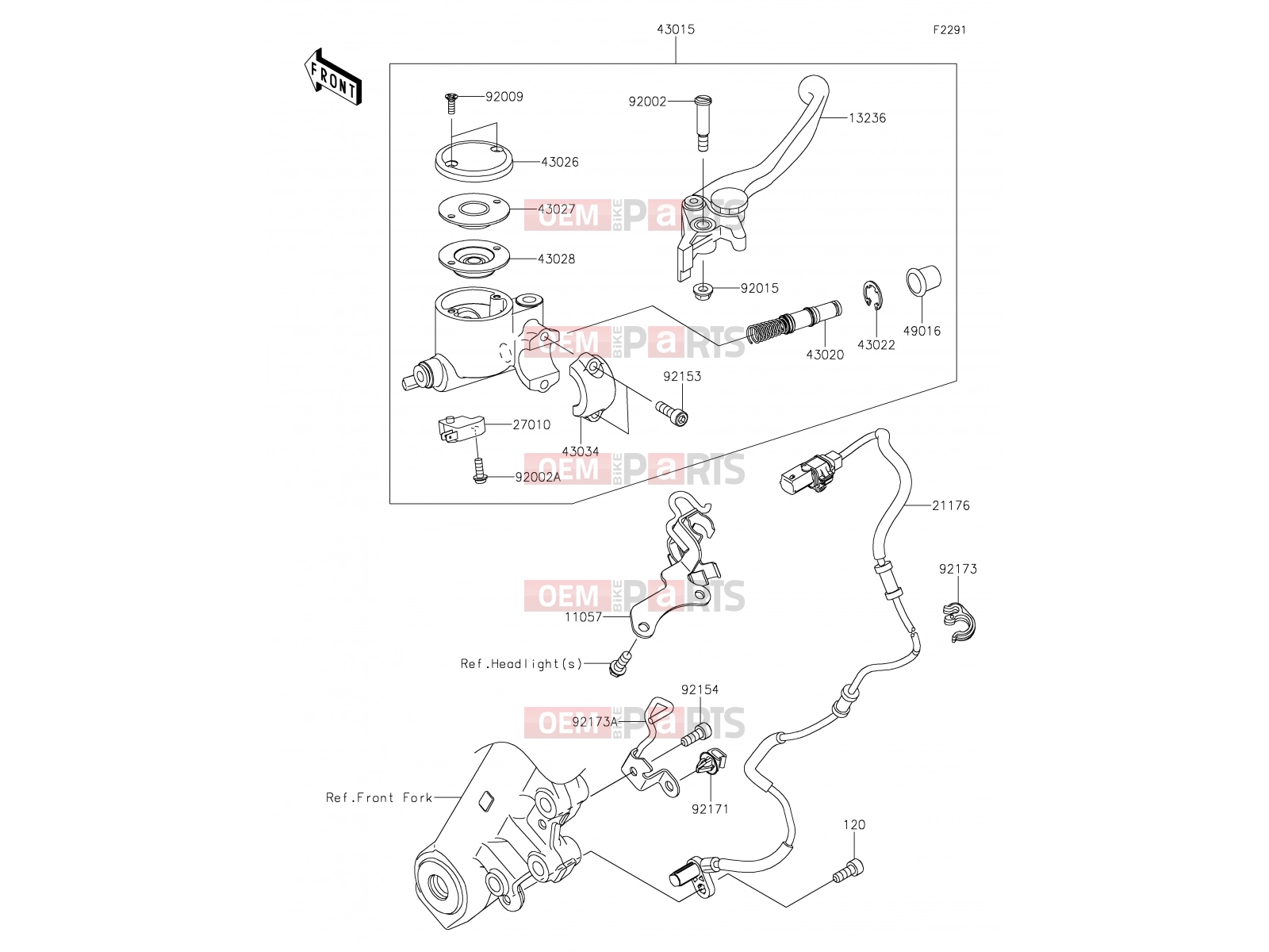 KAWASAKI 2021 40 Front Master Cylinder