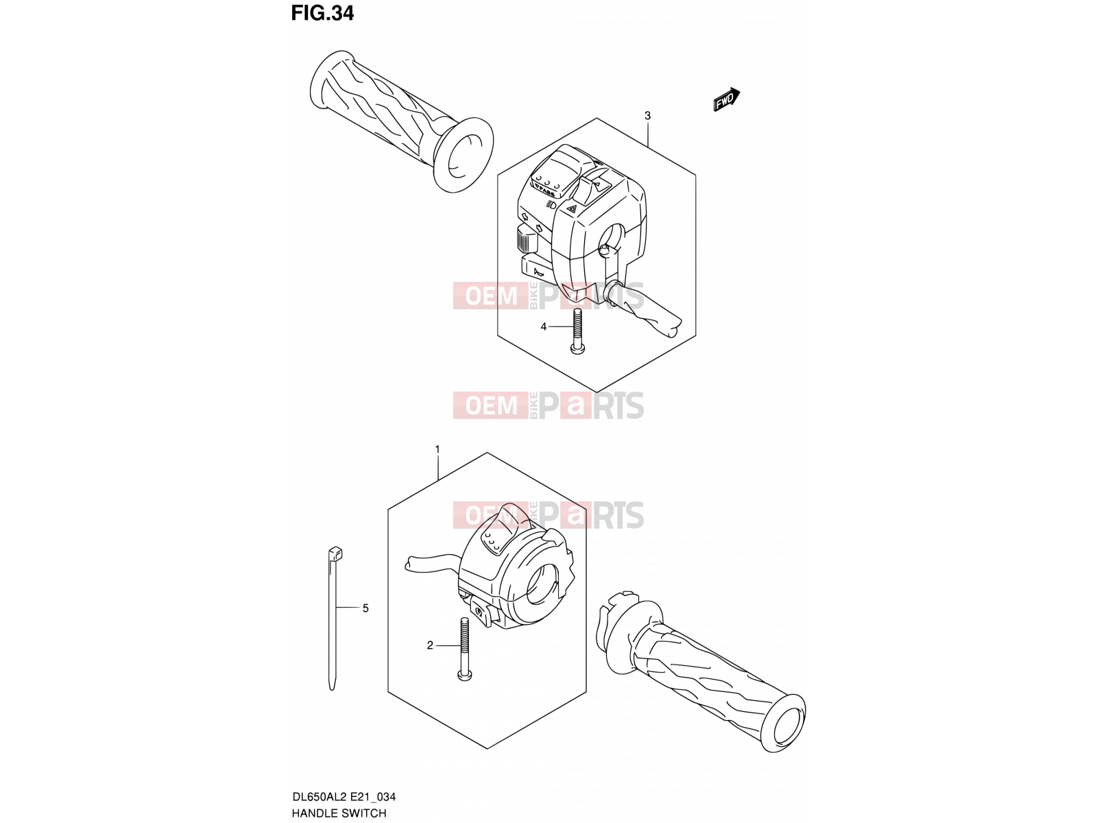 SUZUKI DL650A L2 (2012) V-Strom (E21) 34 - HANDLE SWITCH