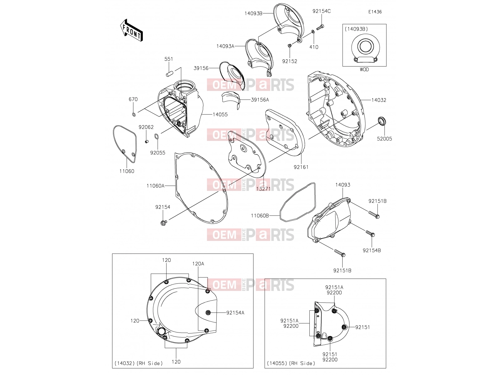 KAWASAKI 2020 18 Right Engine Cover(s)