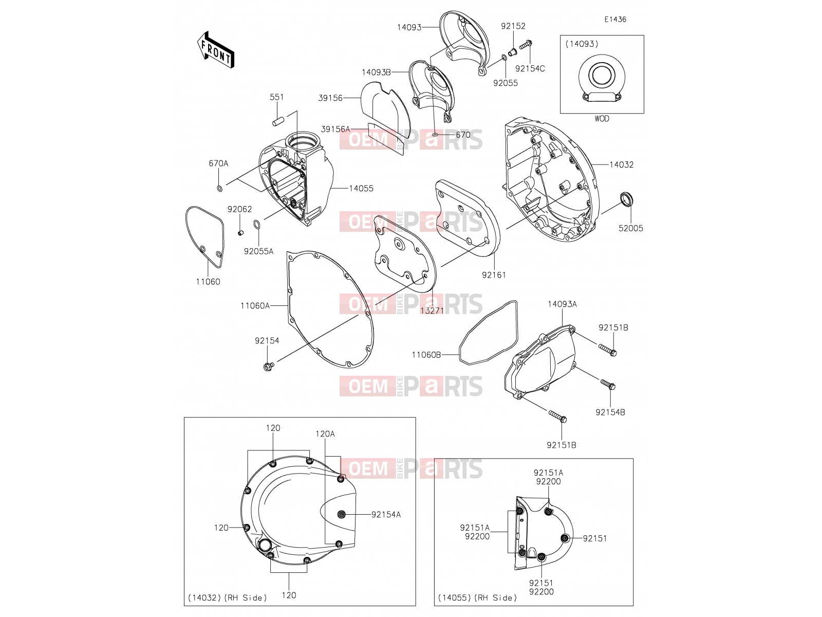 KAWASAKI 2020 18 Right Engine Cover(s)