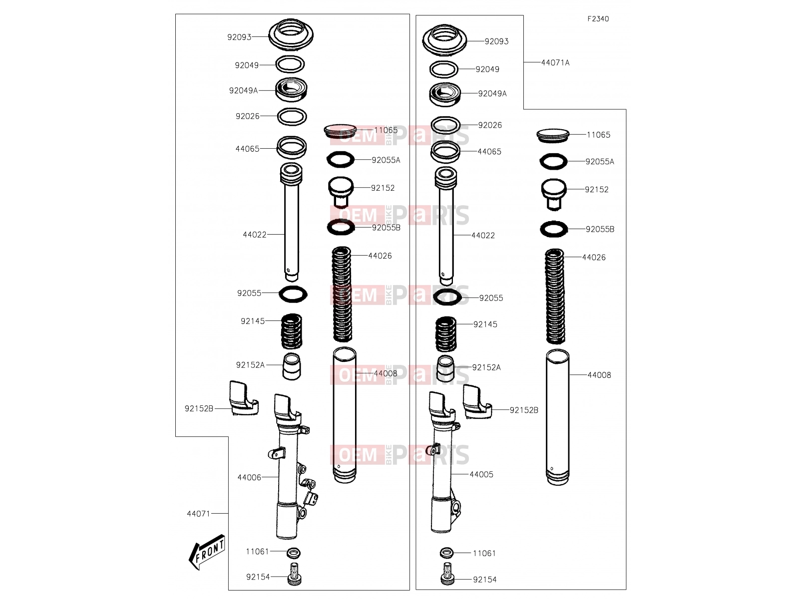 KAWASAKI 2020 21 Front Fork