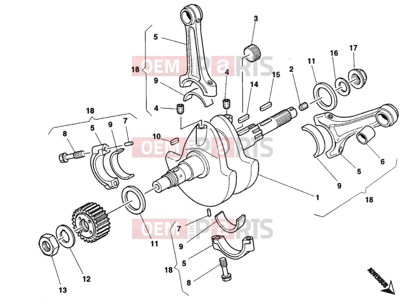 DUCATI 1994 Monster 900 CRANKSHAFT » ENGINE CASE