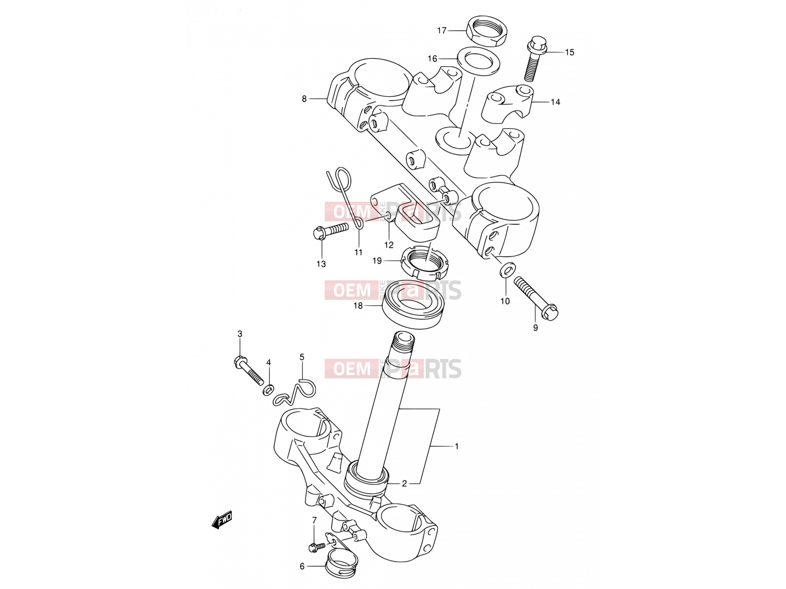 SUZUKI DR-Z400 Y (2000) (E03,E28,E33) 48 - FRONT FORK BRACKET
