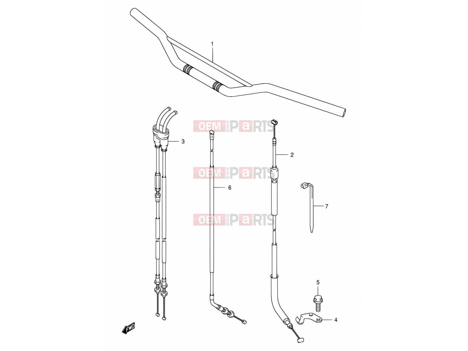 SUZUKI DR-Z400E K3 (2003) (E03,E28,E33) 40 - HANDLEBAR