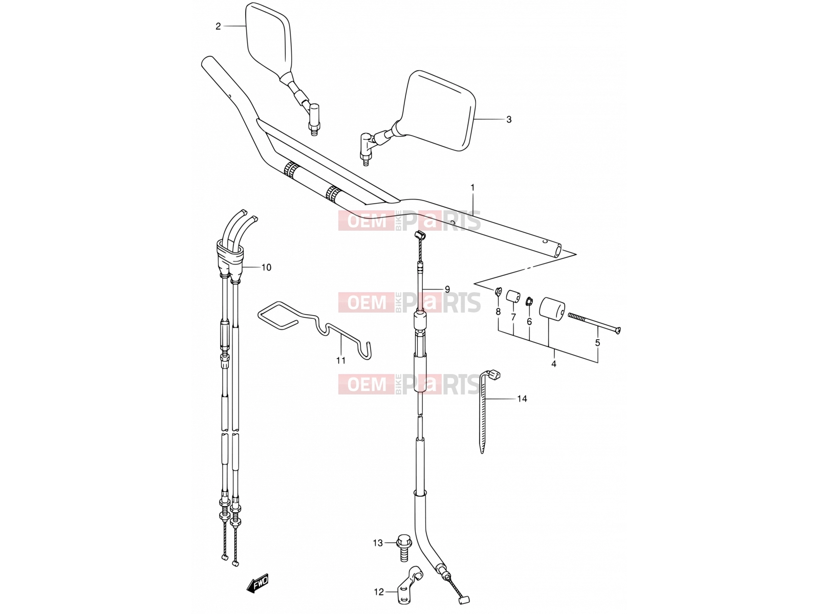 SUZUKI DR-Z400S K2 (2002) (E03,E28,E33) 40 - HANDLEBAR