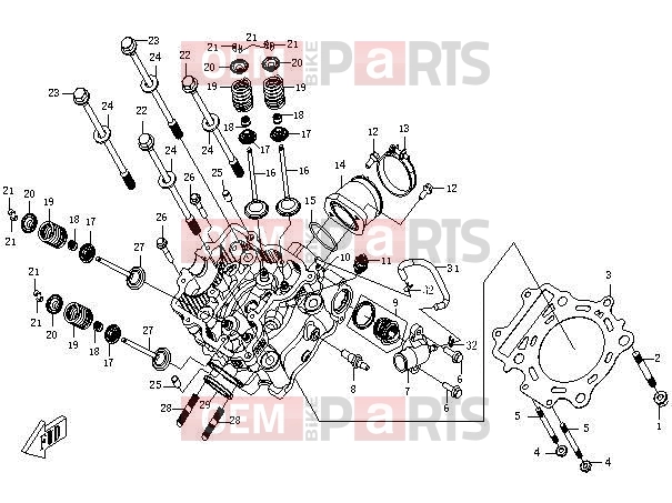 CFMOTO 2012 UTV RANCHER 500 (CF500-3) CYLINDER HEAD - E08