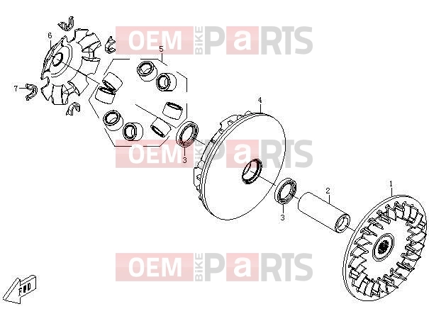 CFMOTO 2012 UTV RANCHER 500 (CF500-3) PRIMARY SHEAVE - E14