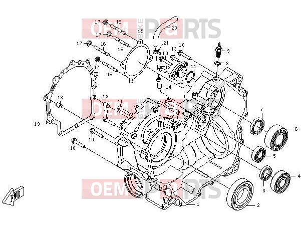 CFMOTO 2013 UTV RANCHER 500 (CF500-3) RIGHT CRANKCASE - E03