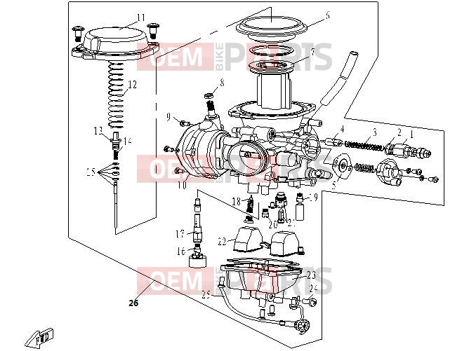 CFMOTO 2013 UTV RANCHER 500 (CF500-3) CARBURETOR - E24