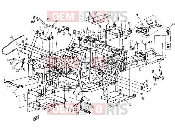 CFMOTO 2015 UTV RANCHER 500 (CF500-3) FRAME